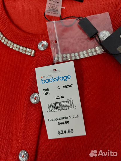 Кардиган красный на М и XL р Cable&gauge