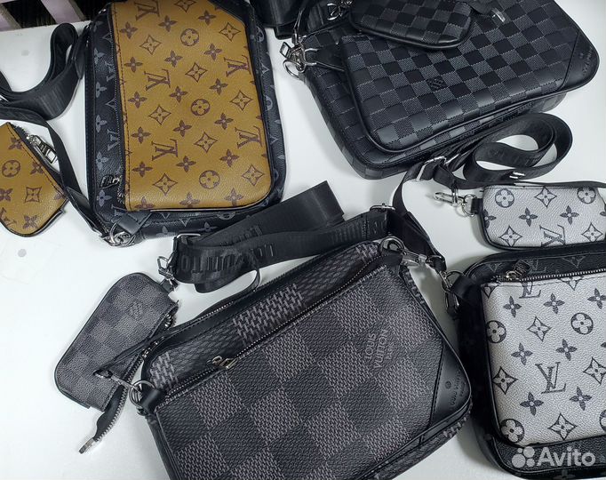 Сумка louis vuitton мужская trio messenger