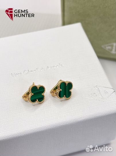 Золотые серьги van cleef