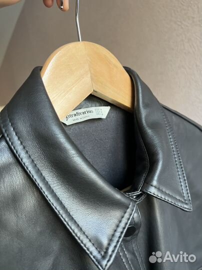 Кожаное платье stradivarius