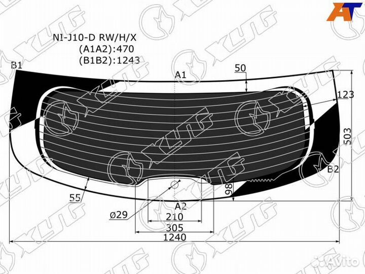 Стекло заднее Nissan Qashqai j10 рестайлинг