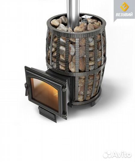 Печь для бани чугунная русский пар ковка 18 (240)