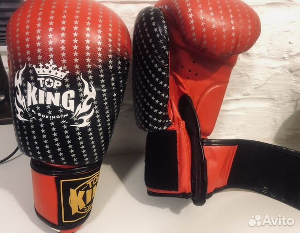 Боксерские перчатки top king 10 и защита голени S объявление продам