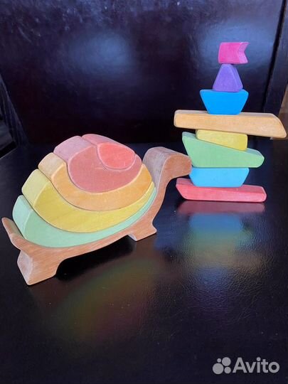 Эко игрушки дерево ручная работа пирамидка