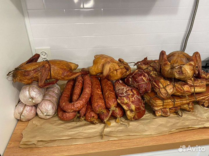 Деревенские копчёные продукты
