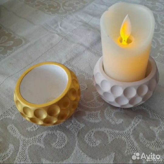 Подсвечник вязанный мешок