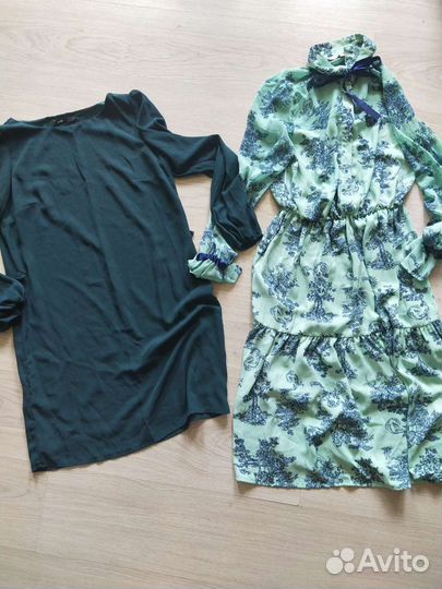 Вещи женские 44-46 (платья, брюки, жилеты, кожанка