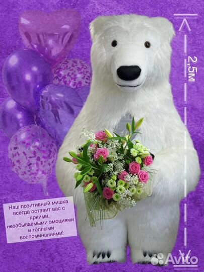 Поздравление медведем 2,5 метра