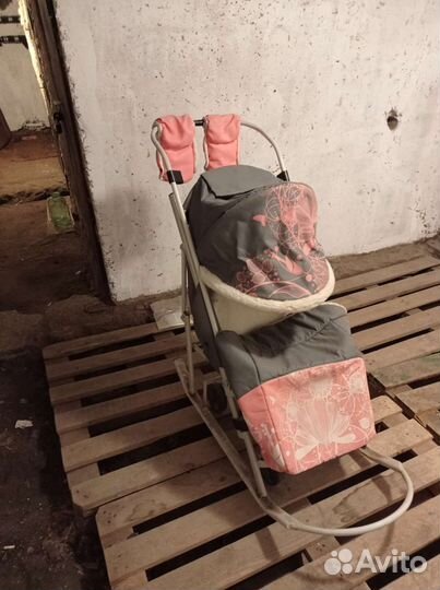 Санки коляска зимние