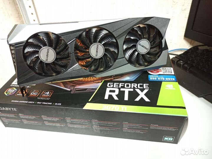 Видеокарта RTX3070 Ti Gigabyte Gaming OC