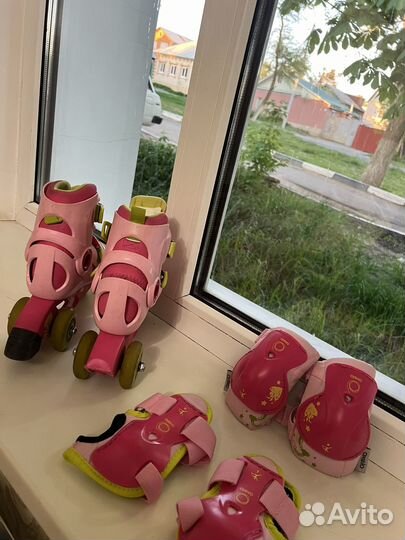 Роликовые коньки детские с защитой