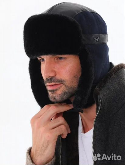 Шапка ушанка мужская