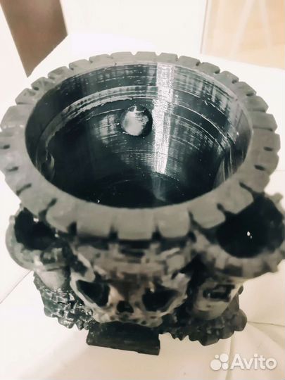 Горшок для цветов Череп (кашпо, подставка)