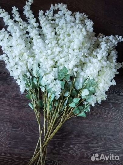 Искусственные цветы пионы, глициния, розы, зелень