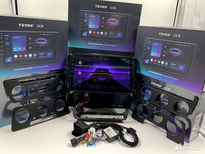Магнитола на андройде Teyes CC3 3/32 для Skoda