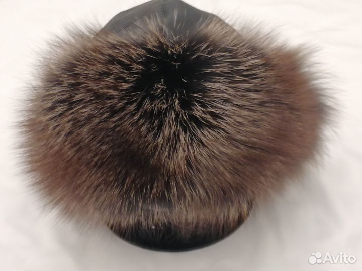 Шапка ушанка из чернобурки (черное золото) Каляев