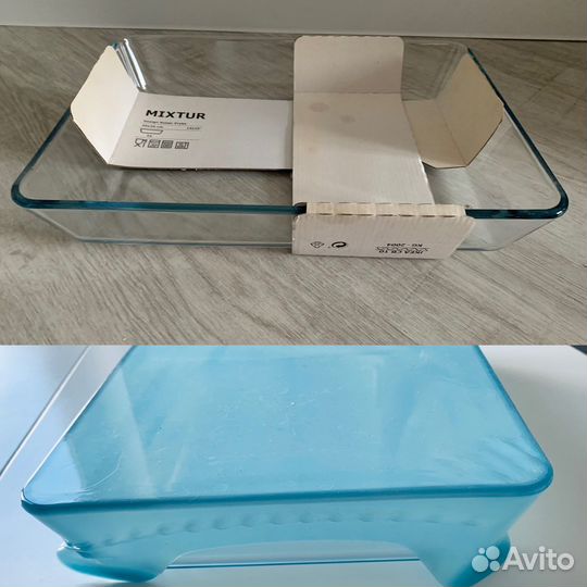 Форма Икея большая жаропрочная, силиконовая крышка