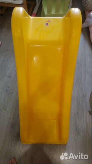 Горка пластиковая детская желто/фиолетовая