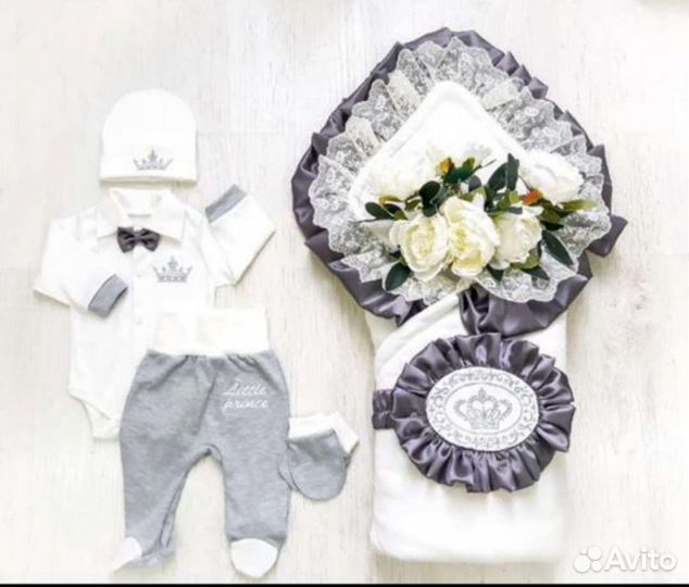 Одеяло-Комплект(конверт+бант) на выписку демисезон