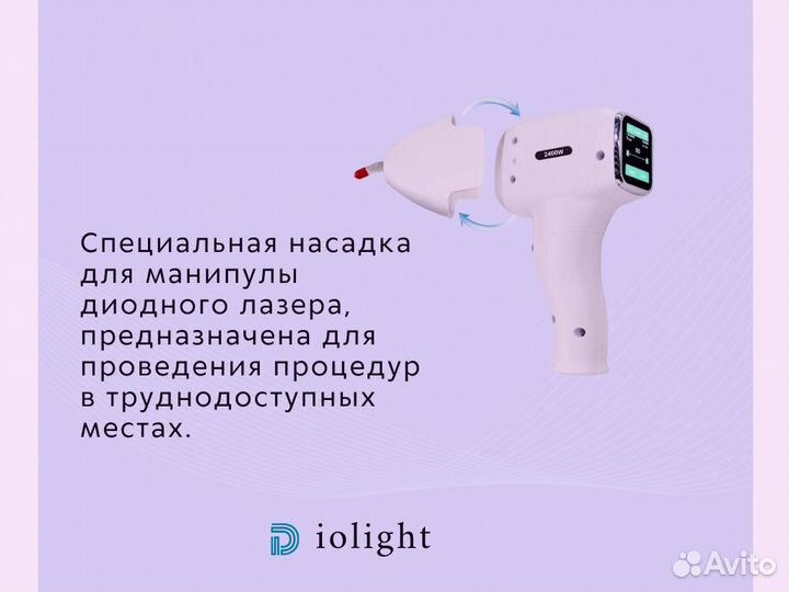Диодный лазер Дио'Лайт 2400w, мощный аппарат