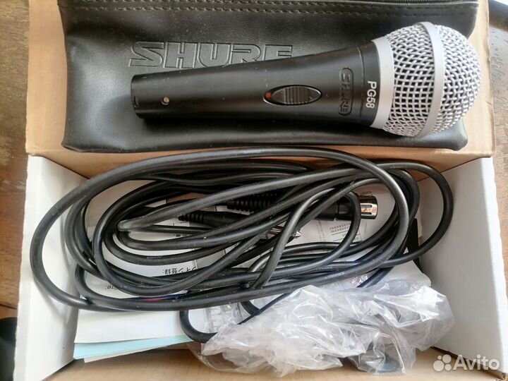 Shure PG58-XLR кардиоидный вокальный микрофон