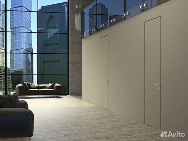 Скрытая дверь под покраску