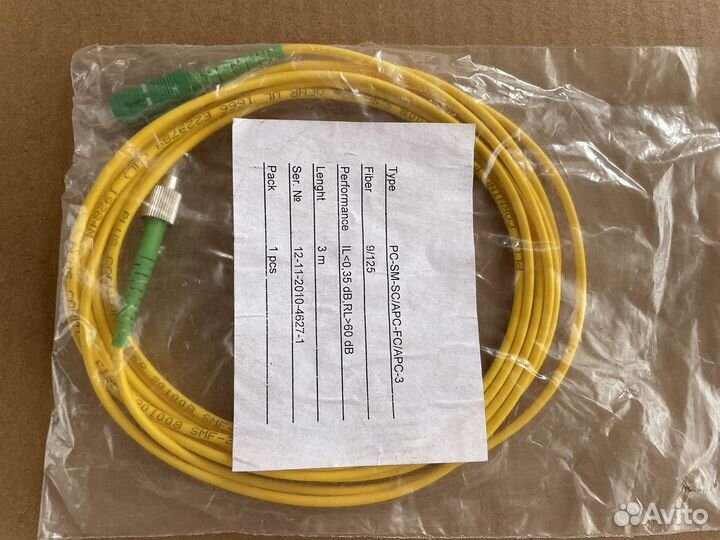 Пигтейл, патчкорд оптический