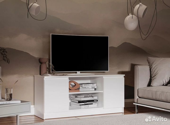 Тумба от производителя белая под телевизор 1200.1