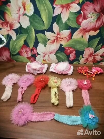 Ободки для волос, заколки, завязки