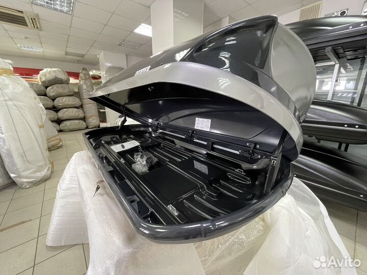 Автобокс Voyage 440л 175см цвет Титан с U глянец