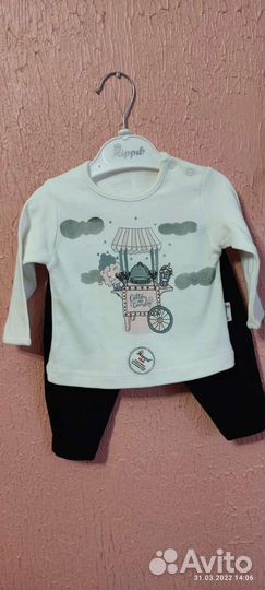 Тройка костюм, новый 6-12-18 месяцев, Турция