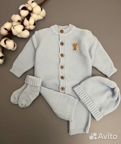 Вязанный комплект детский весенний