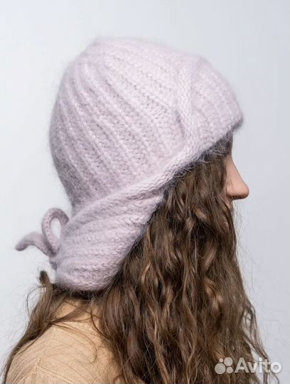 Шапка ушанка из ангоры