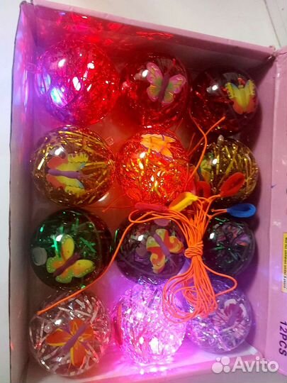 Мячик, мяч детский резиновый светящийся новый