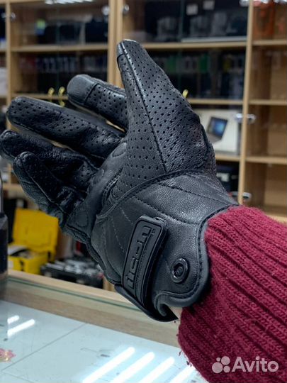 Мотоперчатки icon pursuit gloves touchscreen кожан