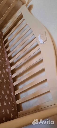 Детская кровать красная звезда (мишка на облаке)