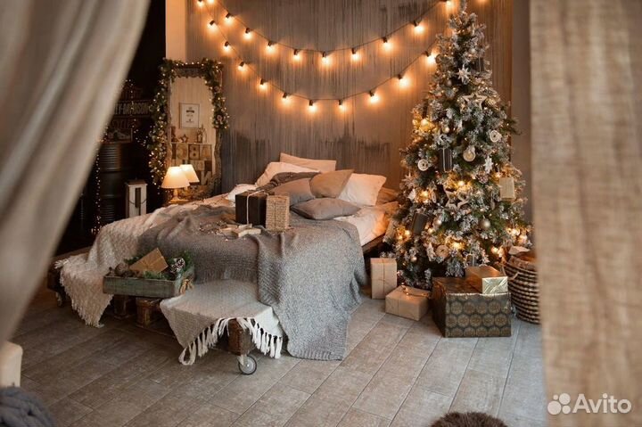 Фотостудия в аренду. Новогодний интерьер