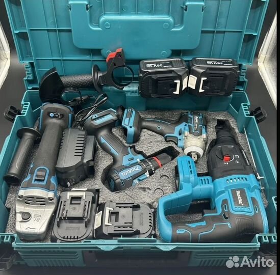 Makita набор 4в1 + 4 акб