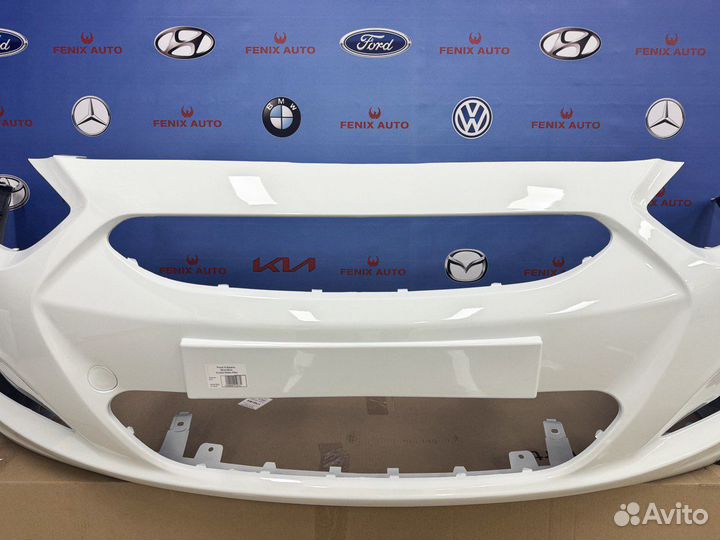 Бампер Белый для Hyundai Solaris 1