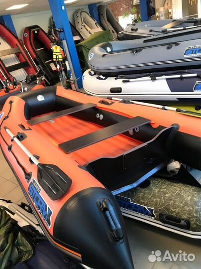 Лодка пвх Stormline Classic Air 380 красно-черная