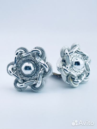 Клипсы винтажные Western Germani цветок 70гг США К