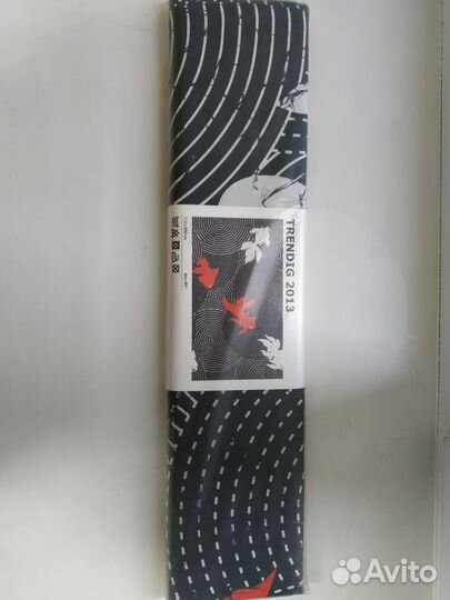 Ткань хлопок IKEA черно-красно-белый