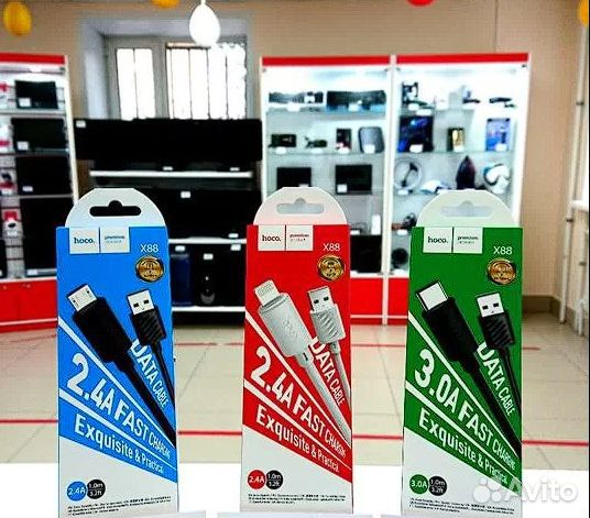 USB кабель hoco X88 Lightning 8-pin, 2.4А, 1м, TPU