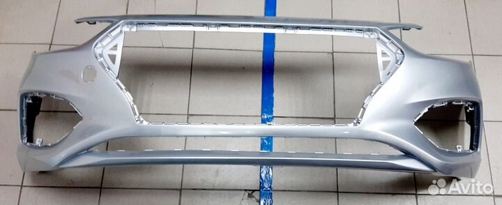Бампер передний Solaris 2 2017-2020 цв серебр RHM
