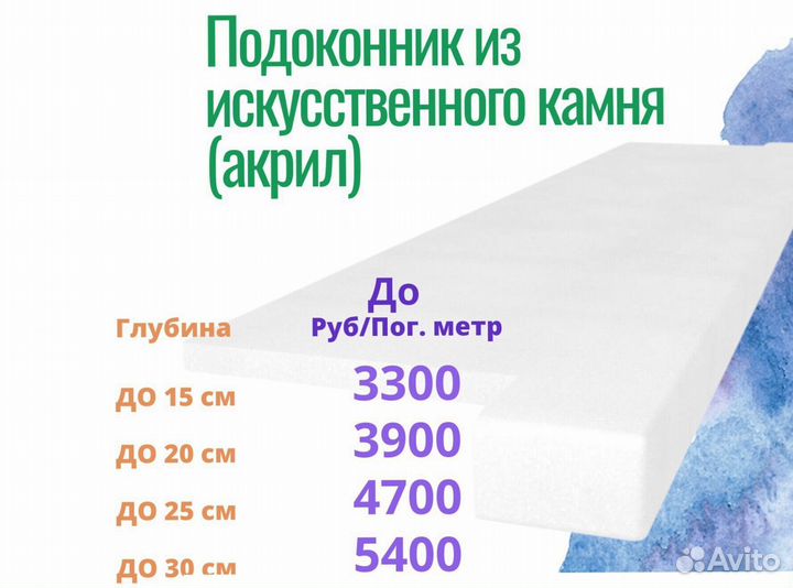 Подоконники под мрамор