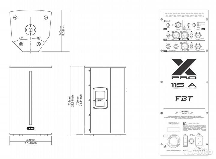 FBT X-PRO 115A активная акустическая система