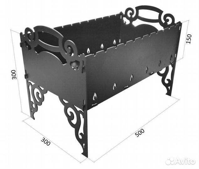 Мангал разборный 3 мм