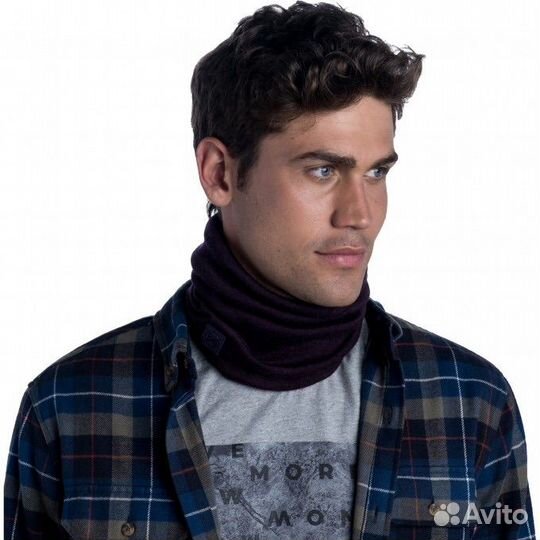 Теплый шерстяной шарф-труба Buff Wool heavyweight