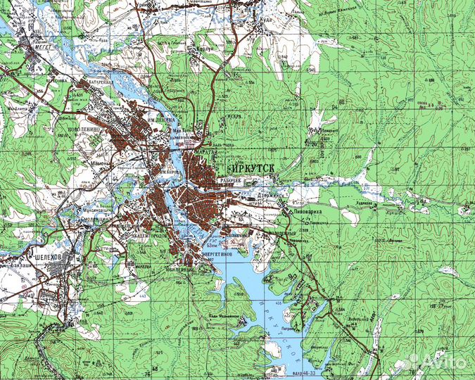 Топографическая карта Иркутской области для Garmin