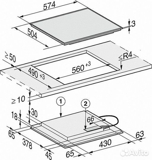 Индукционная варочная панель Miele KM7201 FR новая